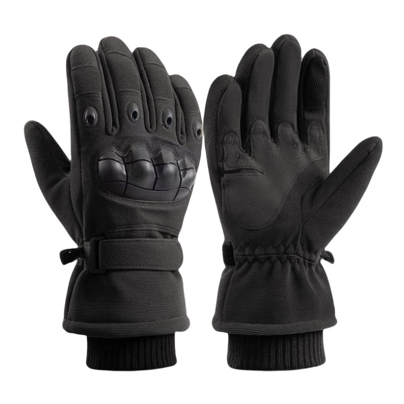 

Тактические перчатки с флисовой подкладкой Зимние мужские ветрозащитные Нескользящие Утепленные Теплые Уличные Лыжные Мотоциклетные Мотоциклетные Хлопковые перчатки Tactical Black [thickened Fleece-lined]] One size