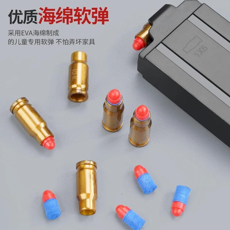 Soft Bullet Toy Gun M416 Barrett Classic Style Manual with Automatic Return Target Perfect Birthday Gift for Boys