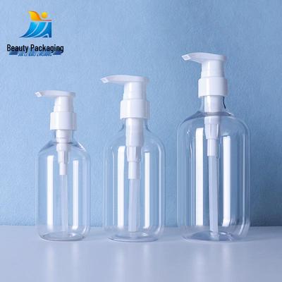 Runde Schulter Nachfüllbare PET-Lotion-/Shampoo-Flasche - 200 ml/300 ml/500 ml, Transparenter Kunststoff