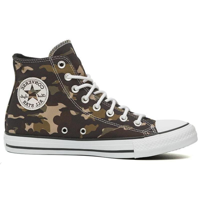 Converse All Star CTAS HI Wrap Abrasion Resistant High-Top Board Shoes Unisex Camouflage Color