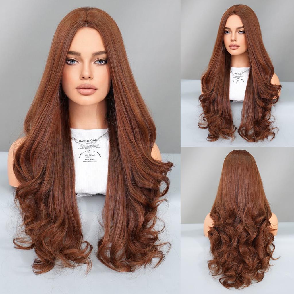 Fashion Women's Medium Gradient Long Curly Wig Big Wave Chemical Fiber Wig