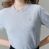 Teenie Weenie Women's Ruffled Collar French-Style Knitted T-Shirt