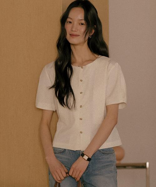 Tilaidai Button Blouse_Tisu01Bl03_Ivory