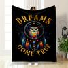 Colorful Owl with Dreamcatcher Design Blanket Flannel Blanket for Bedroom, Living Room, Sofa, and Nap Sofas