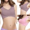 Ladies'plain Color Front Cross Side Lace Sports Bra Full Cup Bra Vest Tops