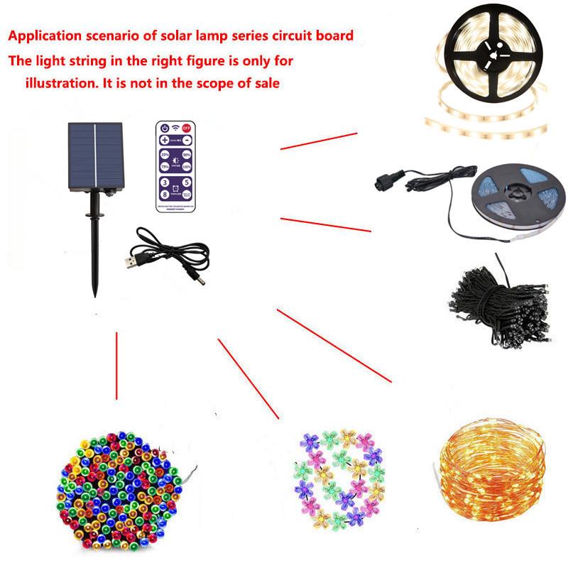 3.7V to 24V Solar String Light Controller with DC Charging for Copper Wire Lights