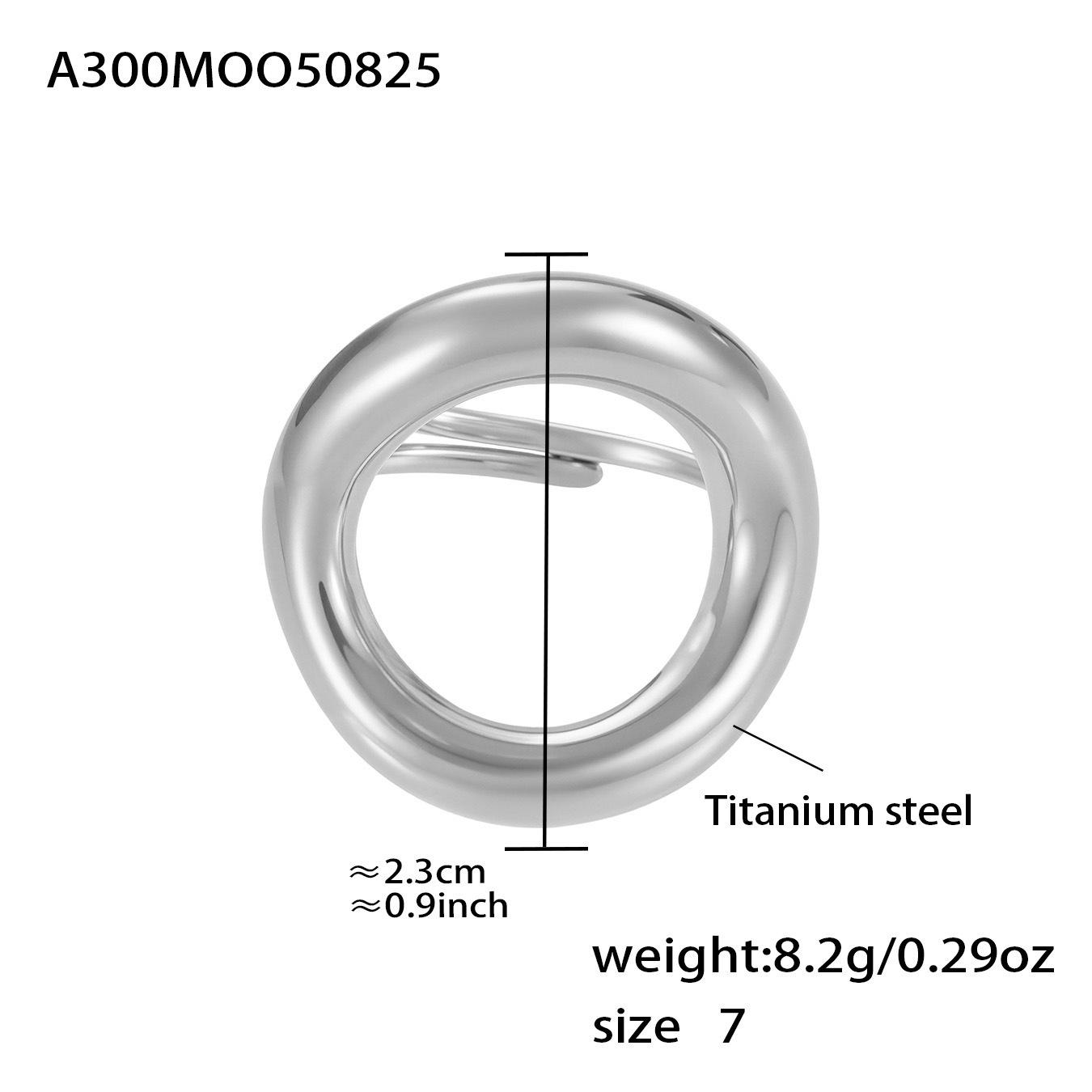 

Oumaijia Exquisite Geometric Heart-Shaped Stainless Steel Ring Set Size 7