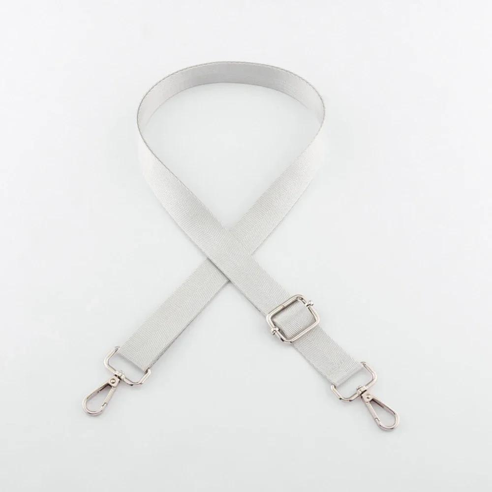 Shoulder Bag Strap Fashion Wide Replacement Strap For Bags Nylon Woman Messenger Bag Accessories Silver Metal Buckle Bag Straps