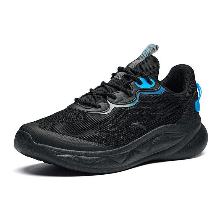 Anta Comfortable Cushioning Breathable Lightweight Abrasion Resistant Slip Resistant Low top Running Shoes Men's Black 912225535-4