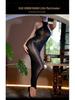 Large Silky Black Suspender Skirt Lingerie: Sexy Silk Pajamas & Stockings for Women