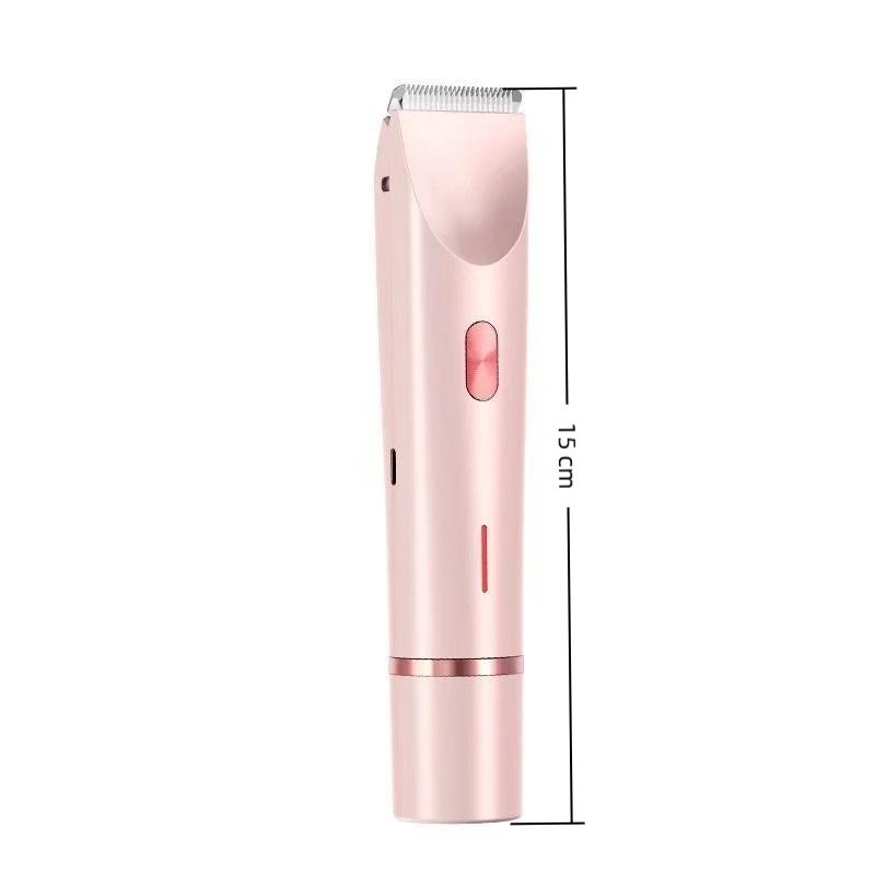 Women'S Bikini Trimmer, Electric Shaver, Dual Head Electric Razor, Two-In-One Women'S Body Shaver Waterproof Wet