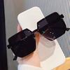 Non-polarized Big Frame Vintage Sunglasses Women Men Square Sun Glasses Retro Eye Glasses Goggle for Male Female Polygon Sunglasses