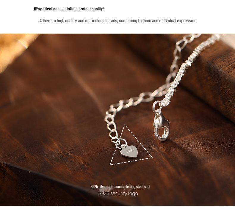 Banyan Tree S925 Silver Bow Necklace - Exquisite Korean Clavicle Chain for Women