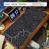 Orange Black Line Mouse Pad Hybxaxc NonSlip WearResistant Rubber Bottom With Stitched Edge Keyboard Mat Suitable For Office