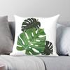 Monstera Leaf Square Pillowcase Polyester Linen Velvet Pattern Zip Decor Throw Pillow Case Home Cushion Case