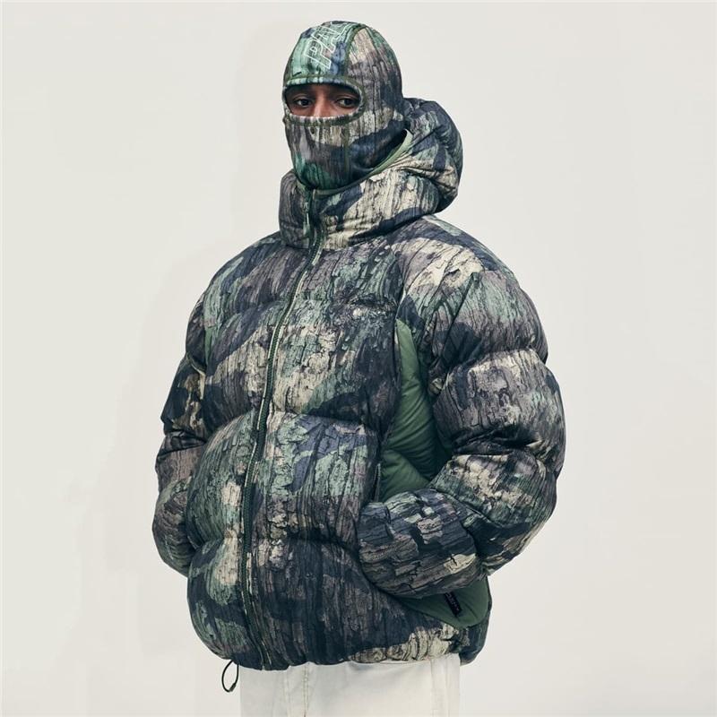 Winter Unisex Padded Jacket Thick Cotton Coat Color Block Fashion Loose Fit Warm Outerwear Couples Winter Jacket