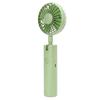 Portable Handheld Fan 3 Speed Wind Mini USB Rechargeable Fan with Cosmetic Mirror Phone Holder for Office Green