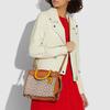 Coach Rogue 25 Signature Jacquard Vintage Textile Shoulder Crossbody Tote Bag Women Handbags Brown Multicolor C6444-B4TA7