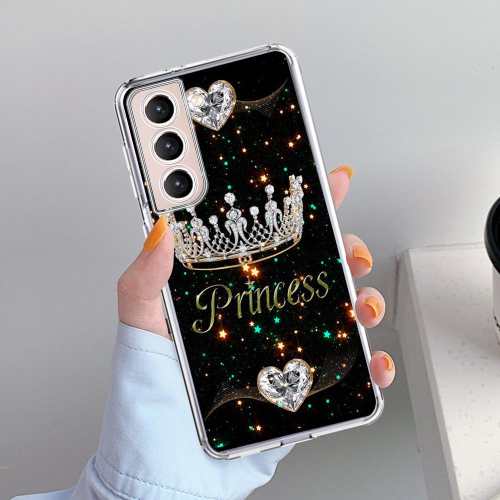 Cute Mom Queen Princess Case For Samsung Galaxy S22 S20 FE S21 Plus S10 S9 Note 20 9 10 Lite Transparent Soft Phone Cover