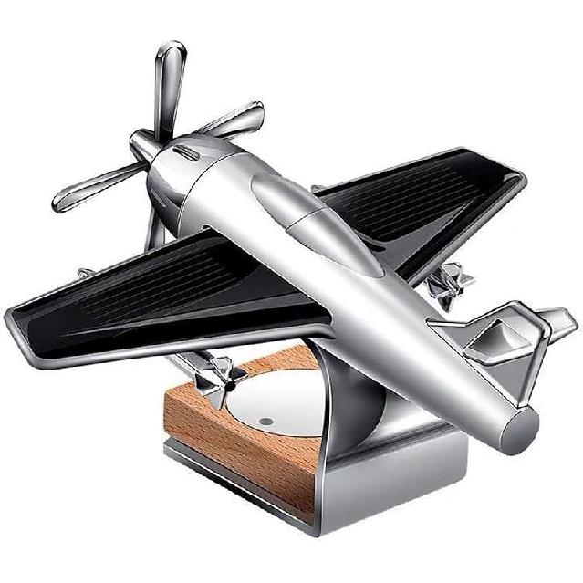 Solar Cessna Aircraft With Unique Fragrance Car Air Fresheners Ornaments Solar Energy Rotate Helicopter Aromatherapy Decor for Car Office Home