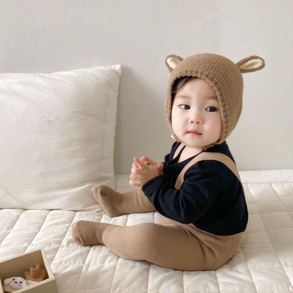 Winter Baby Knitting Hat Soft 0-2 Years Baby Hat Cute Rabbit Ear Knit Hats  Kids