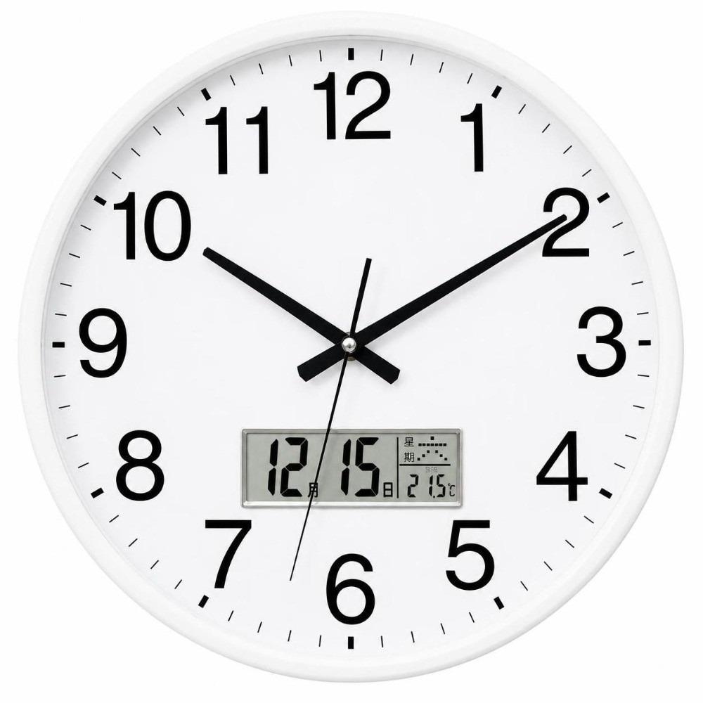 With Calendar Round Wall Clocks 10 Inch Hanging Clock Modern Digital Calendar Clock  Living Room