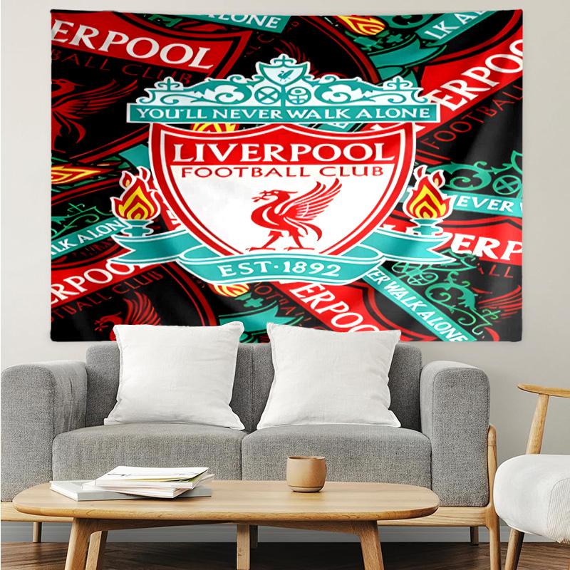 Football Club Emblem Printed Printed Tapestry, for Bedroom,Livingroom, dormitory, Large Wall Decor, Fabric Decor Fan Birthday Gifts