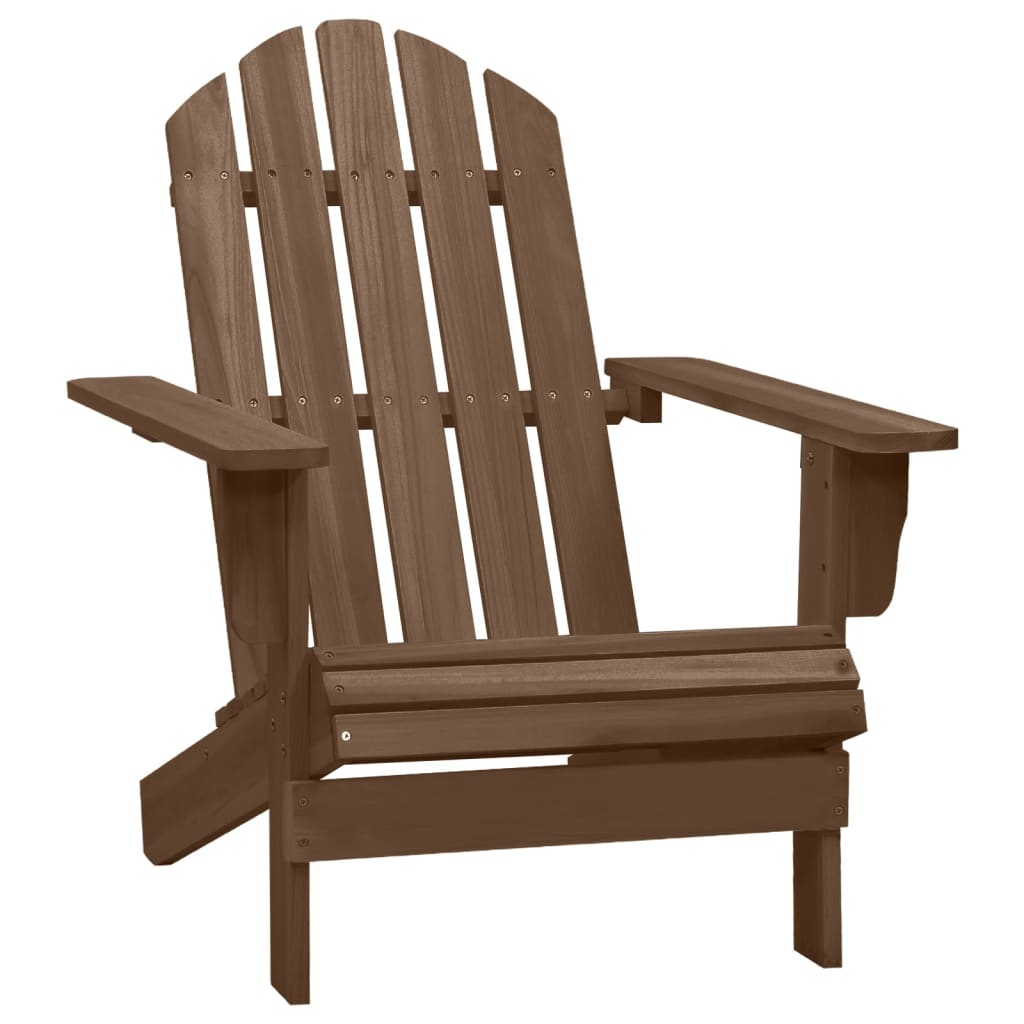 Vidaxl Adirondack Garden Chair with Footrest and Table, Fir
