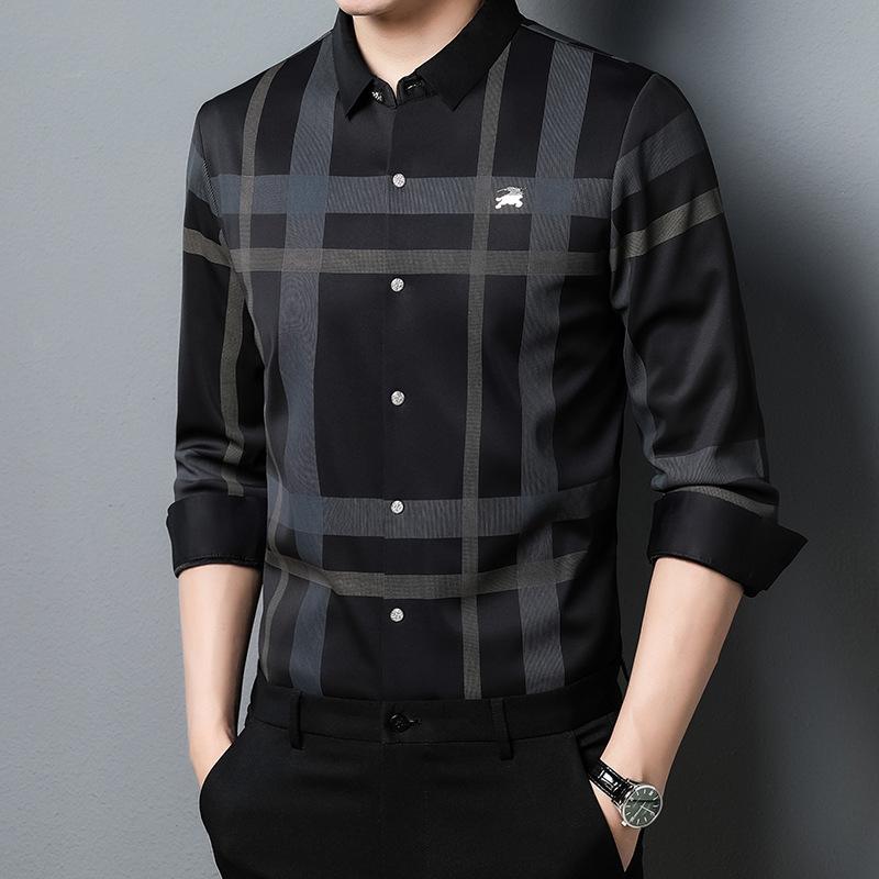 

Весна и осень новая мужская рубашка с длинными рукавами корейский стиль свободный бесшовный деловой топ с лацканами с длинными рукавами для мужчин XXXXL