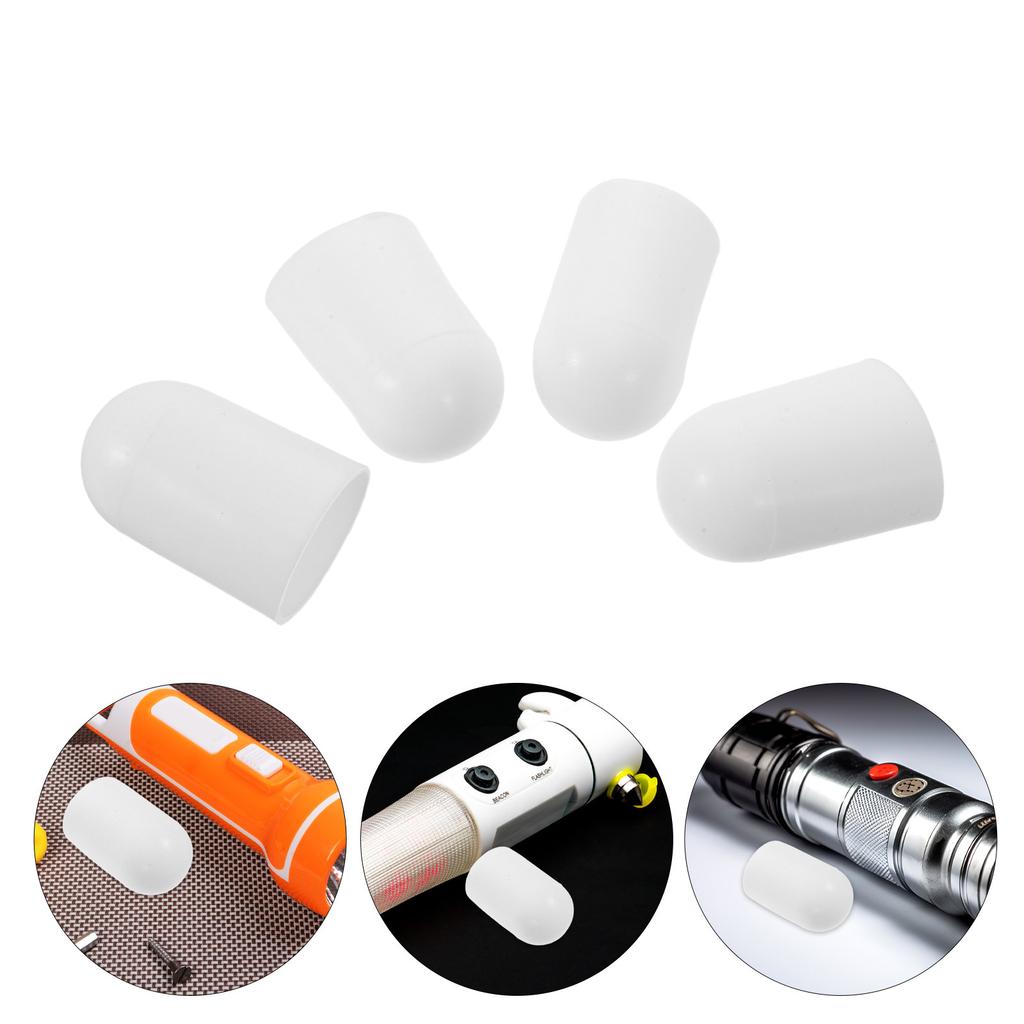 4Pcs Round Flashlight Diffuser Cover High Transmission Silicone 39-43Mm Anti Glare Light Diffuser for Outdoor Camping Emergency