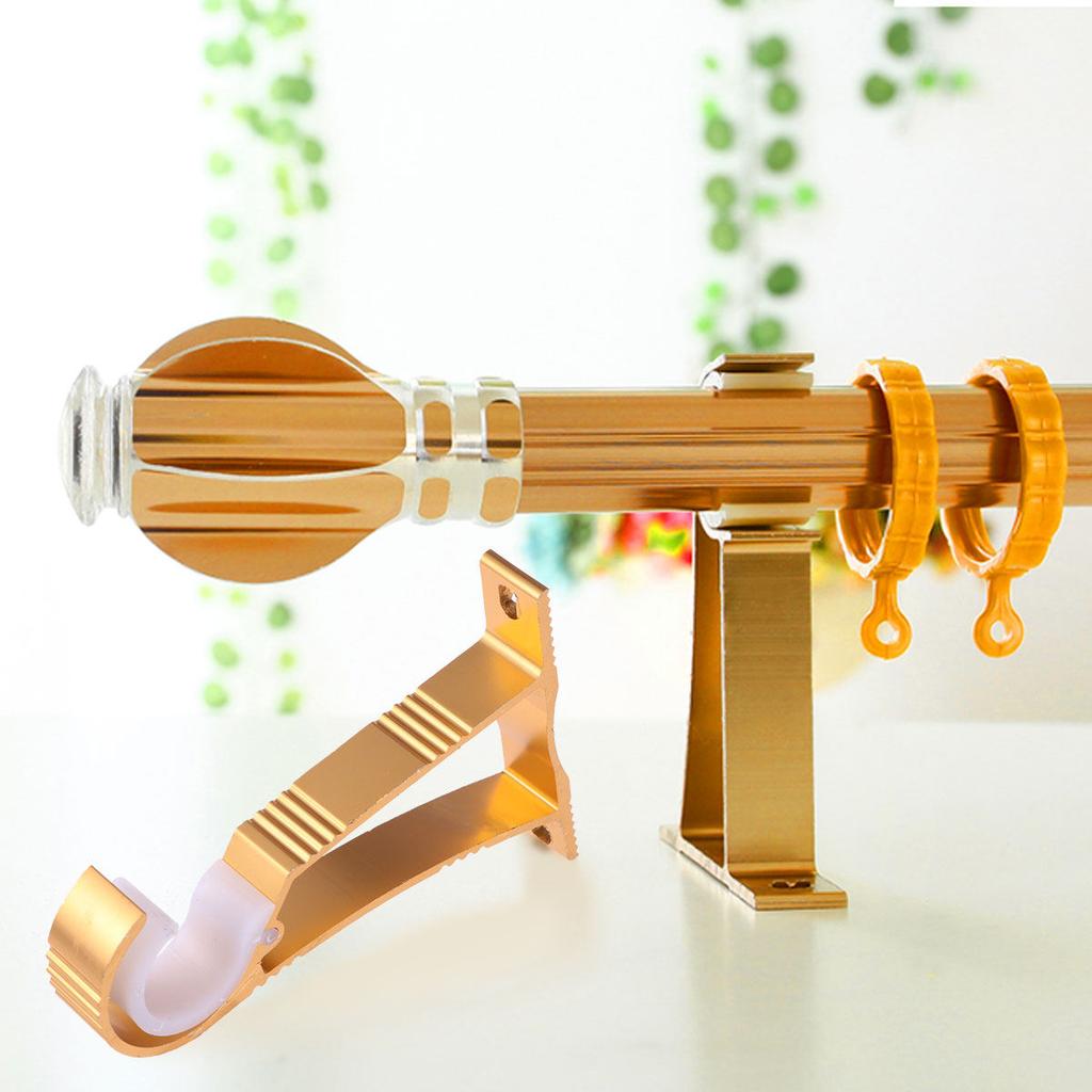2Pcs Iron Curtain Bracket Vintage Metal Style Sturdy Wall Mount for Drapery Rods Easy Install with Screws Anchors Curtain Rod