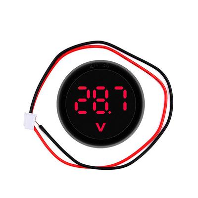 Dc 4-100V Led Digital Display Round Two-Wire Voltmeter Dc Digital Car Voltage Current Meter Volt Detector Tester Monitor Pane