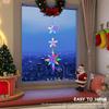 Christmas Star Window Light Decoration with Suction Cup for Xmas Home Shop Party Gifts for Glass Indoor Outdoor Decor Pendant