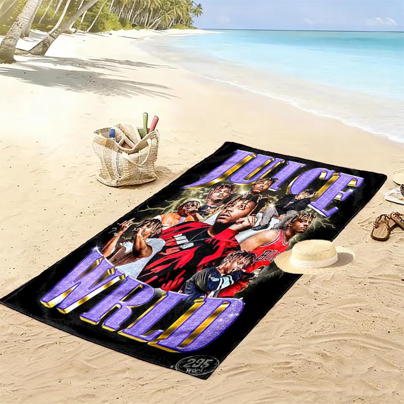 Juice Wrld Legacy: Music Passion beach towel soft Beach towel for vacation photos seaside Outdoor pool towel swim Outdoor picnic beach mat printing