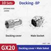 10Set GX20 Docking 2/3/4/5/6/7/8/9/10 Pin Male Female Butting Wire Cable Circular Aviation Socket Plug Panel Connector