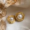 Chao Xiaobai S925 Silver Statement Pearl Earrings for Women - Bold, Fashionable, Versatile, Cool Style.
