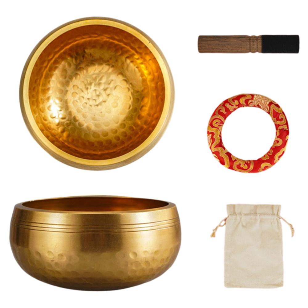 Tibetan Singing Bowl Set Stress Relief Tool Yoga Meditation Chanting Bowl For Yoga Chakra Healing Mindfulness Stress Relief