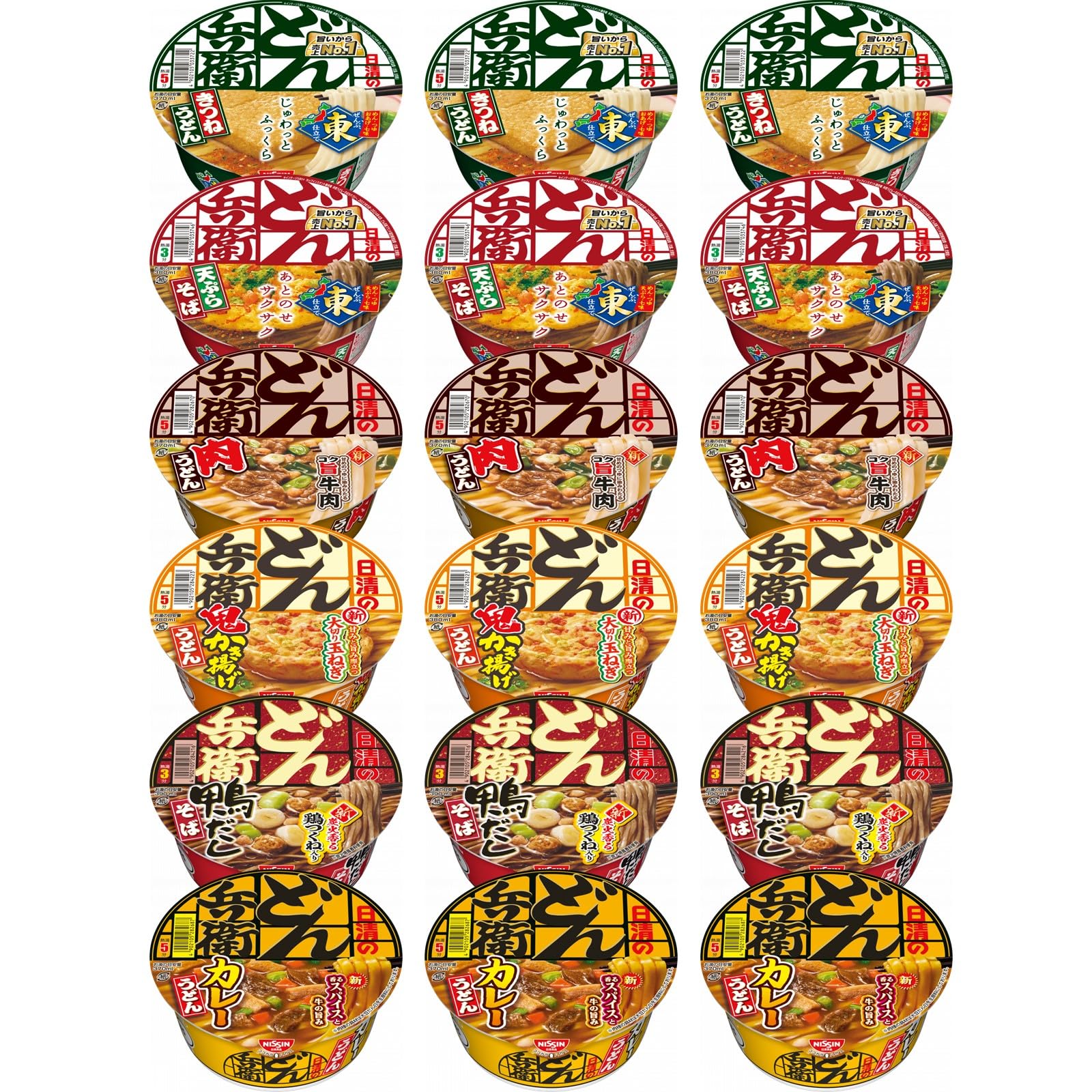 

Донбэй 6 разновидностей x 3 порции 18 всего Nissin Foods лапша быстрого приготовления покупка коробки Серия каждая, ассортимент обычного размера,