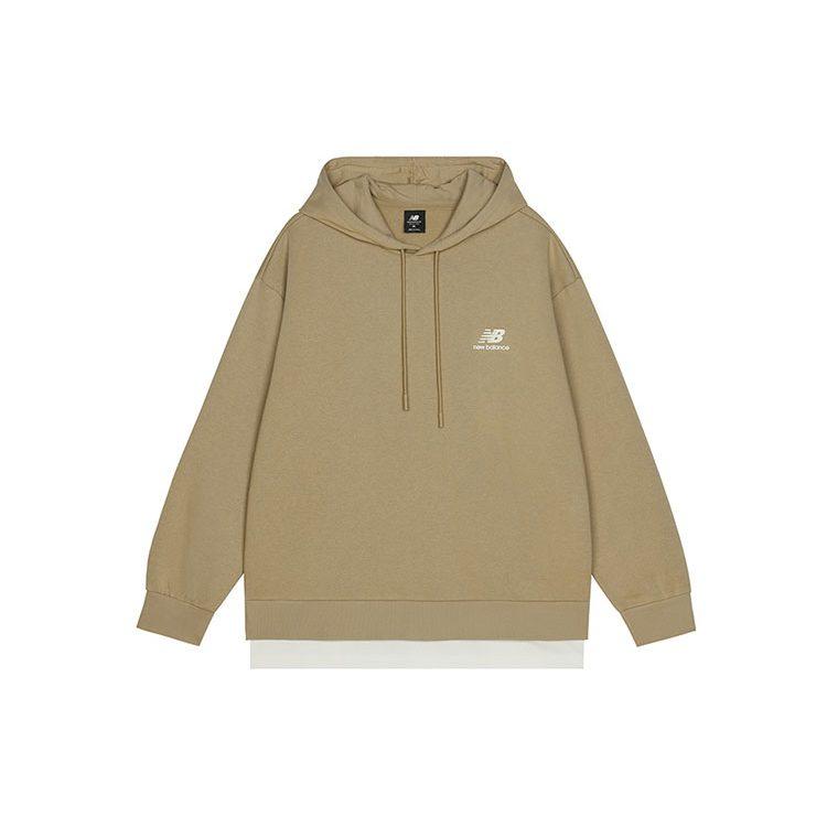 New Balance Sweatshirts Unisex Earth Yellow Hooded Moderate Regular AMT13341-HNA