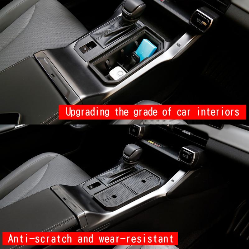 For Toyota Rav4 2026 ABS Black Car Central Control Water Cup Frame Cover Trim Interior Car Accessories LHD