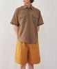 SENTAIR Turn-Up Wide Bermuda Pants_Camel