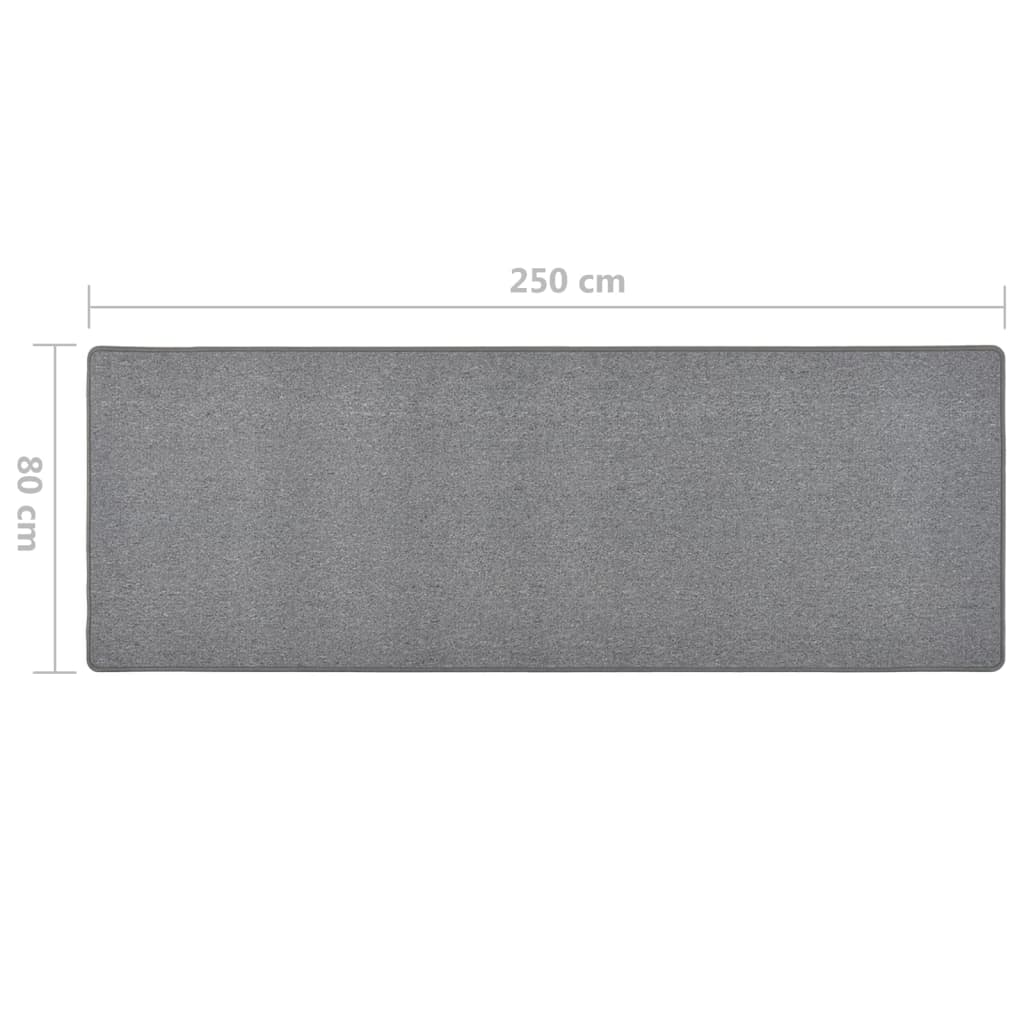 Vidaxl Dywanik, Ciemnoszary, 80 X 250 Cm