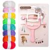 DIY Hand-operated Embellish Hand Knit Machine Pink Easy Weaver Knitter Portable Mini Spool Knitters Home DIY Sewing Craft