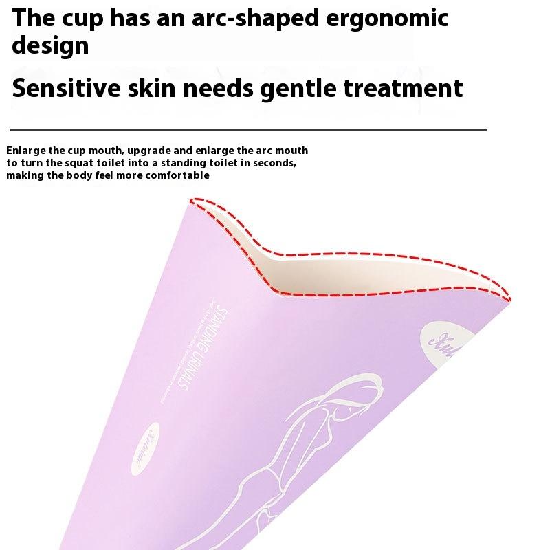 10 ks Ženský pisoárový trychtýř Pro těhotné Jednorázové zařízení pro ženské močení Cestování Kempování Venkovní Přenosný Stojící Čůrání Papírový kelímek