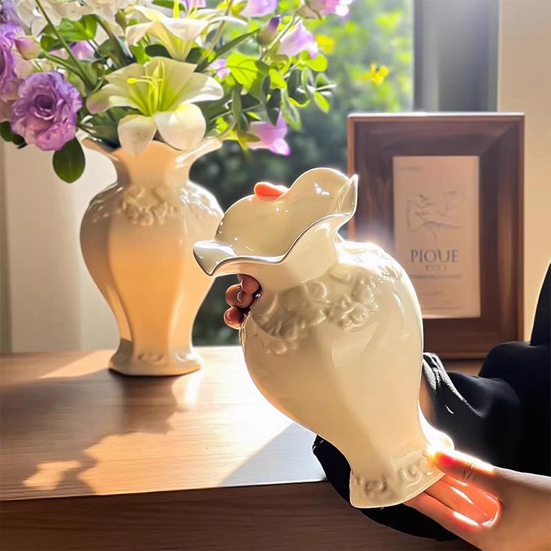 Ceramics Vase Flower Vase Decorations Household Table Accessories Nordic Vases For Flowers Bottle Room Decoration Workspace Accessories