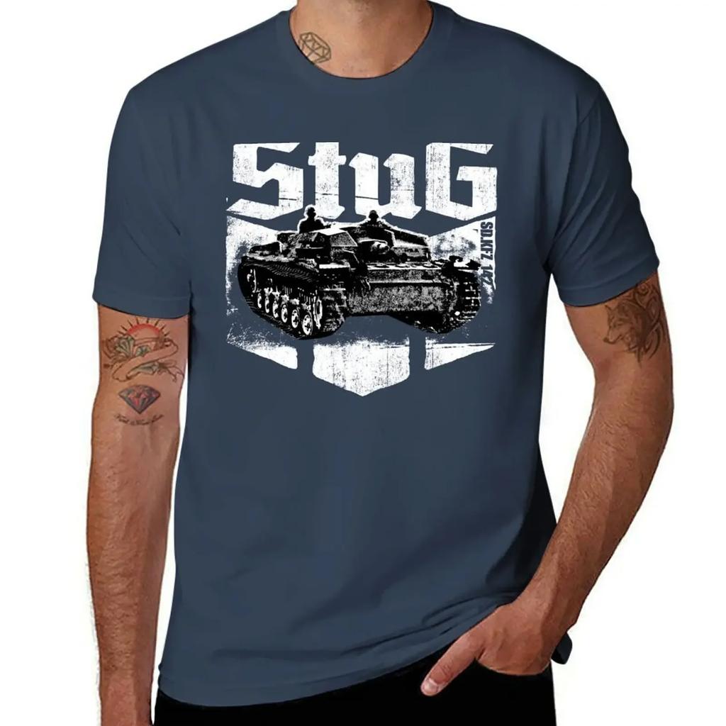 StuG III TShirt cotton graphic tees korean fashion Blouse men clothings 2025 new model