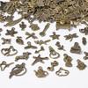 Ancient Bronze Color Metal Cute Charms For Jewelry Making Supplies Wings Animal Starfish Alloy Pendants DIY Bracelets Materials