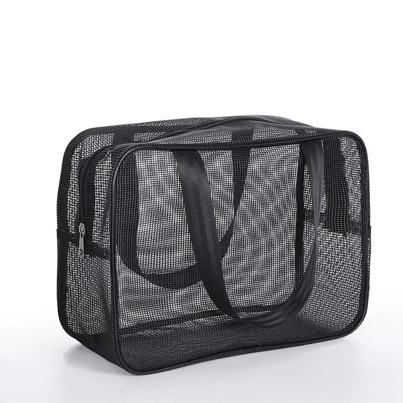 Woman Mesh Shower Caddy Tote Bag Cosmetic Storage Bag Multifunctional Shower Bag Large Capacity Portable Toiletry Organizer Fitness Swimming Handbag