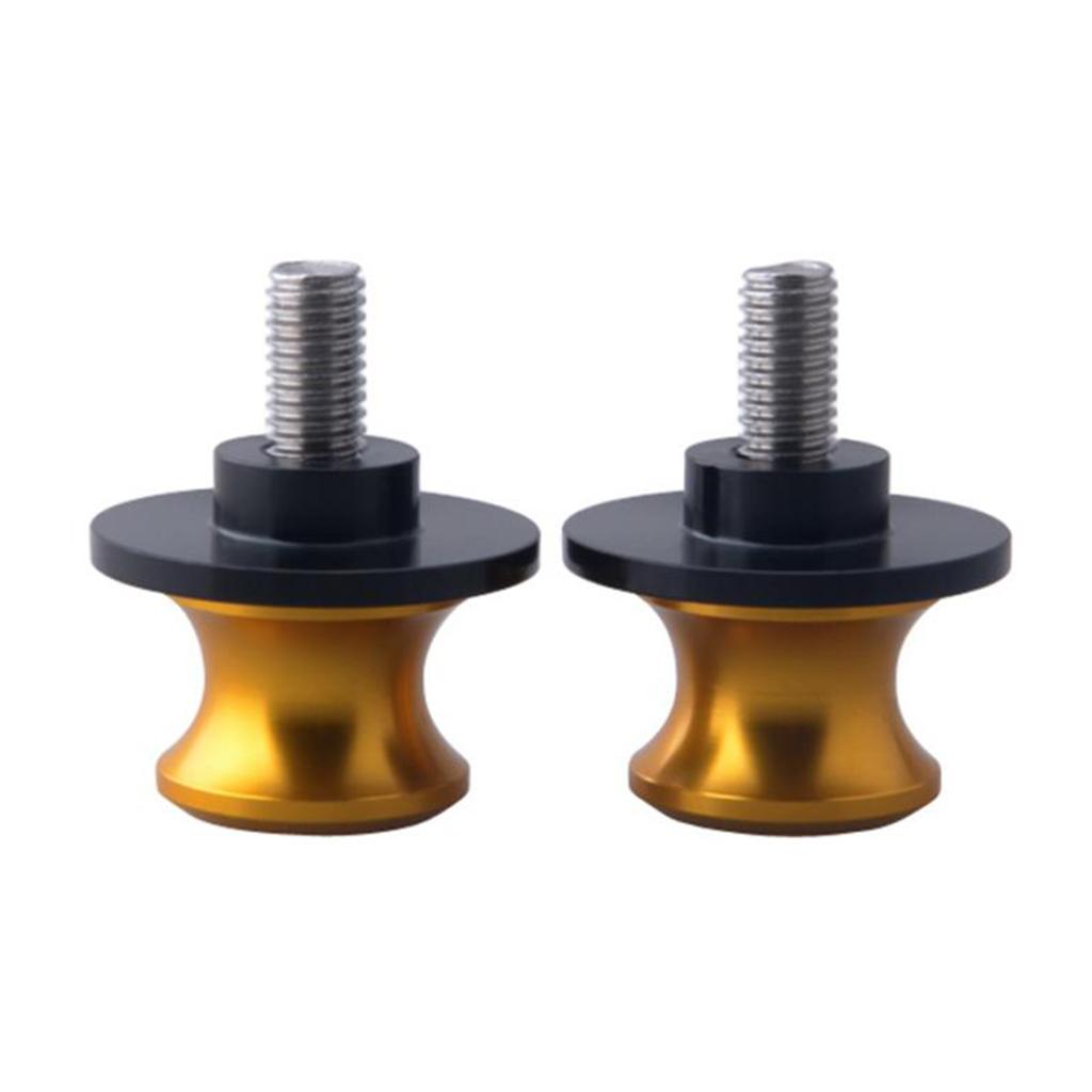M8 Swing Upper Arm Sliders Spools Stand for GSXR600 GSXR750 GSXR1000 - Golden
