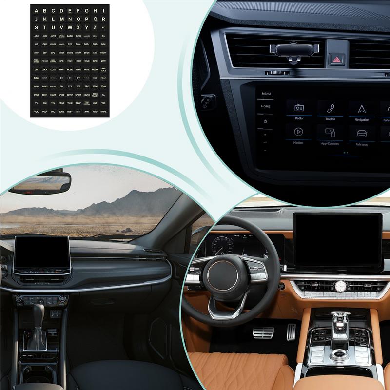 Unused Car Button Stickers Waterproof Glow-in-the-Dark Automobile Stickers Automobile Inner Accessories Circuit Panel Label For